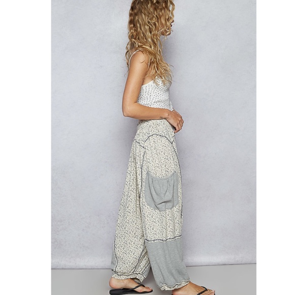 POL Floral Gray and Cream Joggers new $42.00 FIRM - Picture 4 of 4